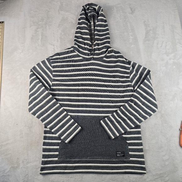 NWT Hurley Pullover Hoodie Mens Medium Striped Blue Green White New - Picture 1 of 10